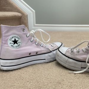 pastel purple platform converse